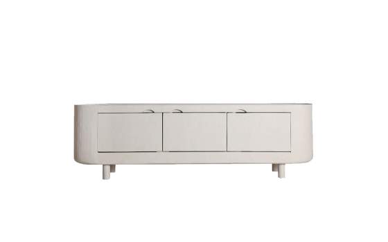 Mueble TV Actual 3 Puertas Blanco Crema Serie Halsua