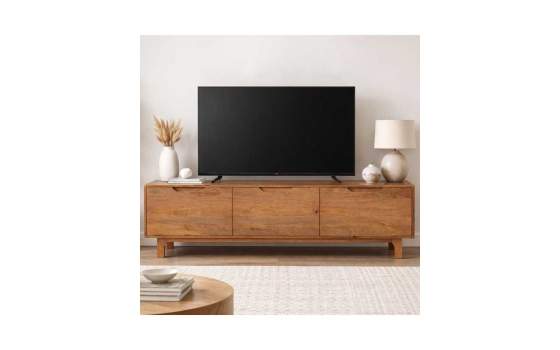 Mueble TV Actual 3 Puertas Color Nogal - Serie Alort