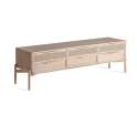 Mueble TV Actual 4 Cajones Madera Rattan - Serie Weurtz