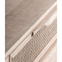 Mueble TV Actual 4 Cajones Madera Rattan - Serie Weurtz