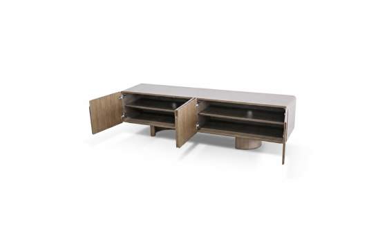 Mueble TV Actual 4 Puertas Color Nogal - Serie Esenzia