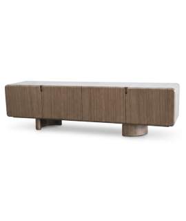 Mueble TV Actual 4 Puertas Color Nogal - Serie Esenzia