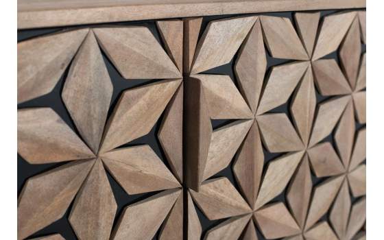 Mueble TV Actual 4 Puertas Decoradas Bicolor Destrans