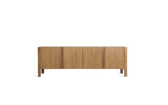 Mueble TV Actual 4 Puertas Madera Estriada Copenhague