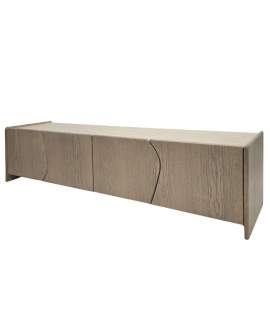Mueble TV Actual Fresno y Tapa Porcelanica 4 Puertas Doyle