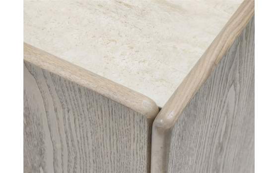 Mueble TV Actual Fresno y Tapa Porcelanica 4 Puertas Doyle