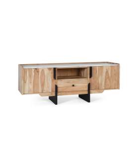 Mueble TV Actual Madera Marmol Metal - Serie Alisalt