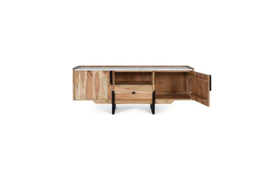 Mueble TV Actual Madera Marmol Metal - Serie Alisalt