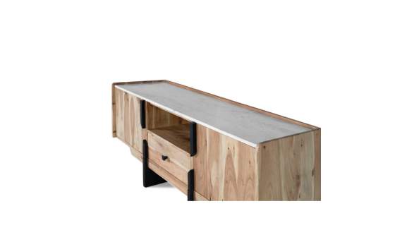 Mueble TV Actual Madera Marmol Metal - Serie Alisalt