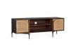 Mueble TV Actual Madera Rejilla y Acero Dorado Arambel