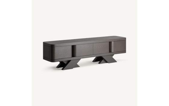 Mueble TV Actual Roble Negro 2 Puertas 1 Cajon Serie Rize