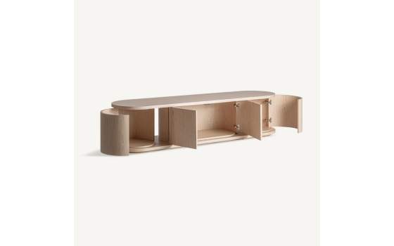 Mueble TV Art Deco Redondeado 4 Puertas – Serie Kharj