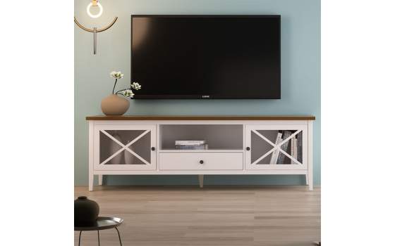 Mueble TV Aspas Estilo Actual 2 Puertas 2 Tamaños Serie Adismu