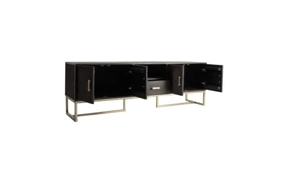 Mueble TV Bajo 2 Puertas 1 Cajon Madera Metal Serie Kraj