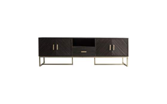 Mueble TV Bajo 2 Puertas 1 Cajon Madera Metal Serie Kraj