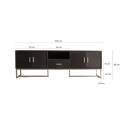 Mueble TV Bajo 2 Puertas 1 Cajon Madera Metal Serie Kraj