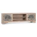 Mueble TV Bajo Diseño Oriental Tallado a Mano Serie Allapli