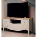 Mueble TV Bajo Provenzal 3 Cajones en Blanco Serie Praga