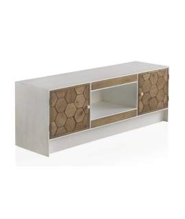 Mueble TV Bicolor 2 Puertas Estilo Actual Serie Arert