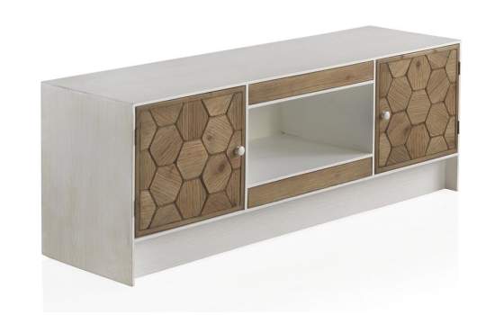 Mueble TV Bicolor 2 Puertas Estilo Actual Serie Arert