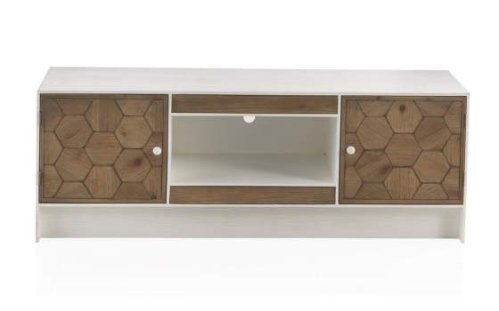 Mueble TV Bicolor 2 Puertas Estilo Actual Serie Arert