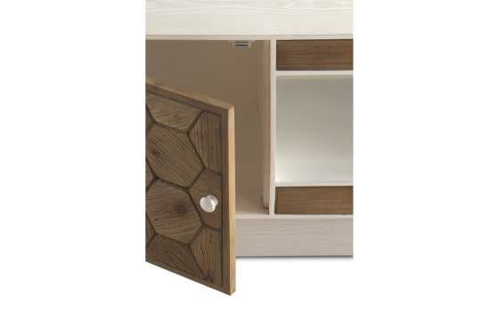 Mueble TV Bicolor 2 Puertas Estilo Actual Serie Arert