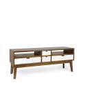 Mueble TV Bicolor Blanco Nogal Estilo Colonial Serie Artict