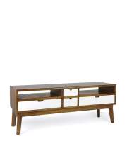 Mueble TV Bicolor Blanco Nogal Estilo Colonial Serie Artict