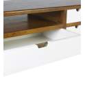 Mueble TV Bicolor Blanco Nogal Estilo Colonial Serie Artict