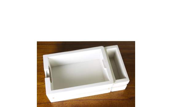 Mueble TV Bicolor Blanco Nogal Estilo Colonial Serie Artict