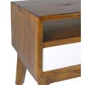 Mueble TV Bicolor Blanco Nogal Estilo Colonial Serie Artict