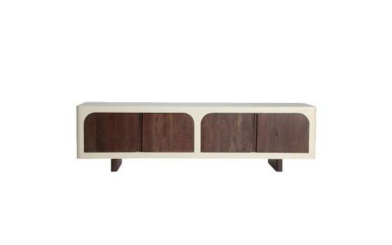 Mueble TV Bicolor Moderno 4 Puertas Serie Glaris