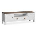 Mueble TV Blanco Nogal 2 Cajones 2 Puertas Serie Everest