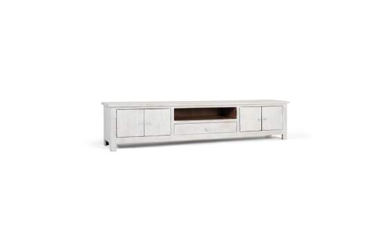 Mueble TV Blanco Rustico 4 Puertas 1 Cajon - Serie Adriost