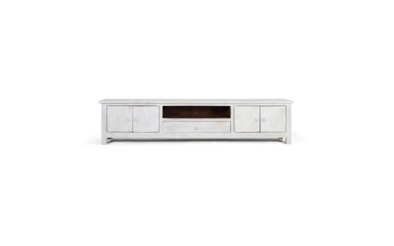 Mueble TV Blanco Rustico 4 Puertas 1 Cajon - Serie Adriost