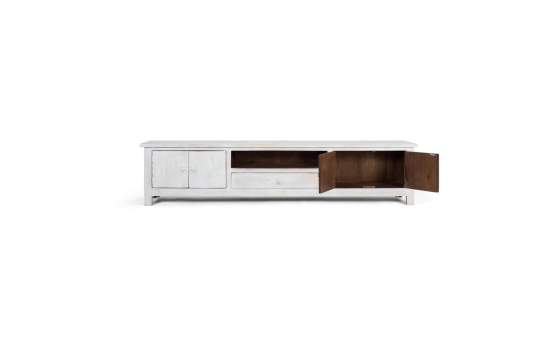 Mueble TV Blanco Rustico 4 Puertas 1 Cajon - Serie Adriost