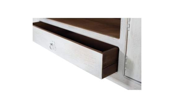 Mueble TV Blanco Rustico 4 Puertas 1 Cajon - Serie Adriost