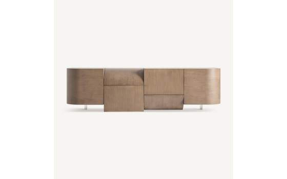 Mueble TV Cantos Redondeados 4 Puertas Serie Aksaray