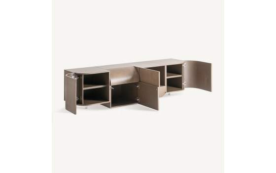 Mueble TV Cantos Redondeados 4 Puertas Serie Aksaray