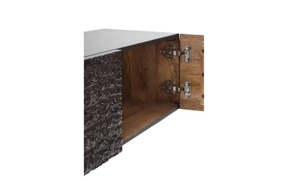 Mueble TV Colgante Negro 3 Puertas Decoradas  Serie Anbly Mueble TV Colgante Negro 3 Puertas Decoradas  Serie Anbly