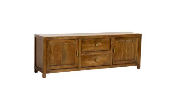 Mueble TV Colonial 2 Puertas 2 Cajones Madera Maciza Albre