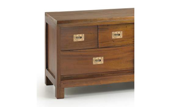 Mueble TV Colonial Flamingo 3 Cajones 1 Puerta Corredera