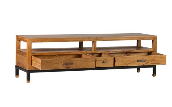 Mueble TV con 3 Cajones Industrial Serie Madhu