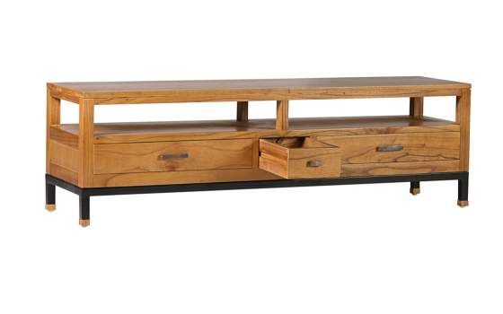 Mueble TV con 3 Cajones Industrial Serie Madhu