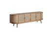Mueble TV Contemporaneo 4 Puertas Madera y Ratan  Beckley