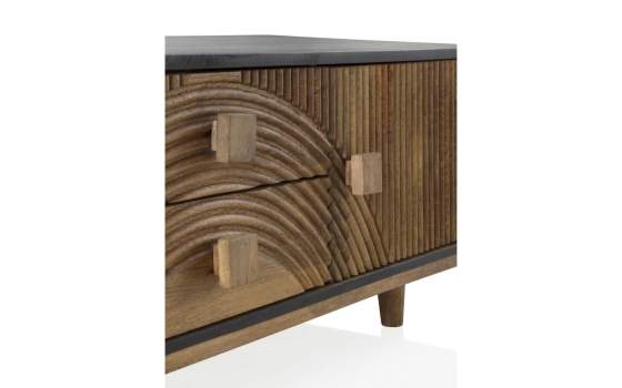 Mueble TV Diseño 2 Puertas 2 Cajones Decorados Serie Adialt