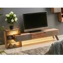 Mueble TV Diseño Actual Madera Metal y Cemento Binnaz