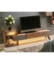 Mueble TV Diseño Actual Madera Metal y Cemento Binnaz
