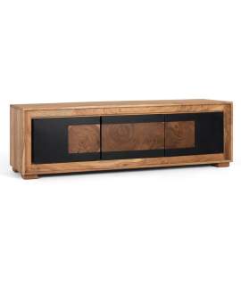 Mueble TV Diseño Contemporaneo 3 Puertas Madera Mango Adaniell