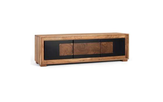 Mueble TV Diseño Contemporaneo 3 Puertas Madera Mango Adaniell